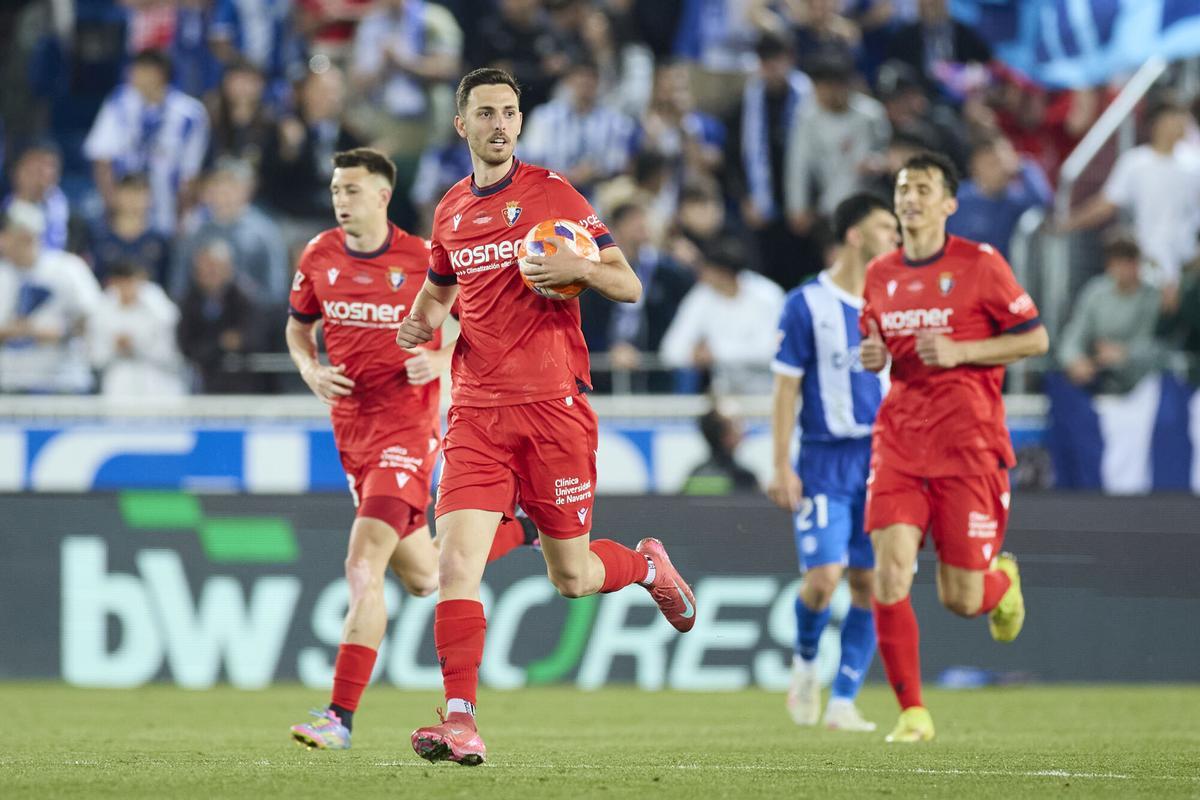 Abel Bretones of CA Osasuna celebrates after scoring goal during the LaLiga EA Sports match between Deportivo Alaves and CA Osasuna at Mendizorrotza on May 24, 2025, in Vitoria, Spain. AFP7 24/05/2025 ONLY FOR USE IN SPAIN. Ricardo Larreina / AFP7 / Europa Press;2025;SPAIN;SPORT;ZSPORT;SOCCER;ZSOCCER;Deportivo Alaves v CA Osasuna - LaLiga EA Sports;