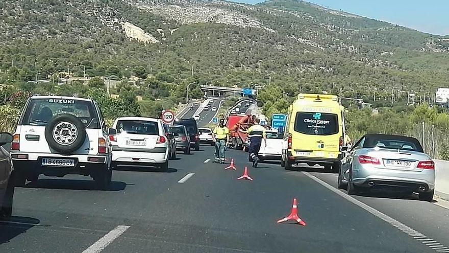 Colisión en la autopista de Andratx