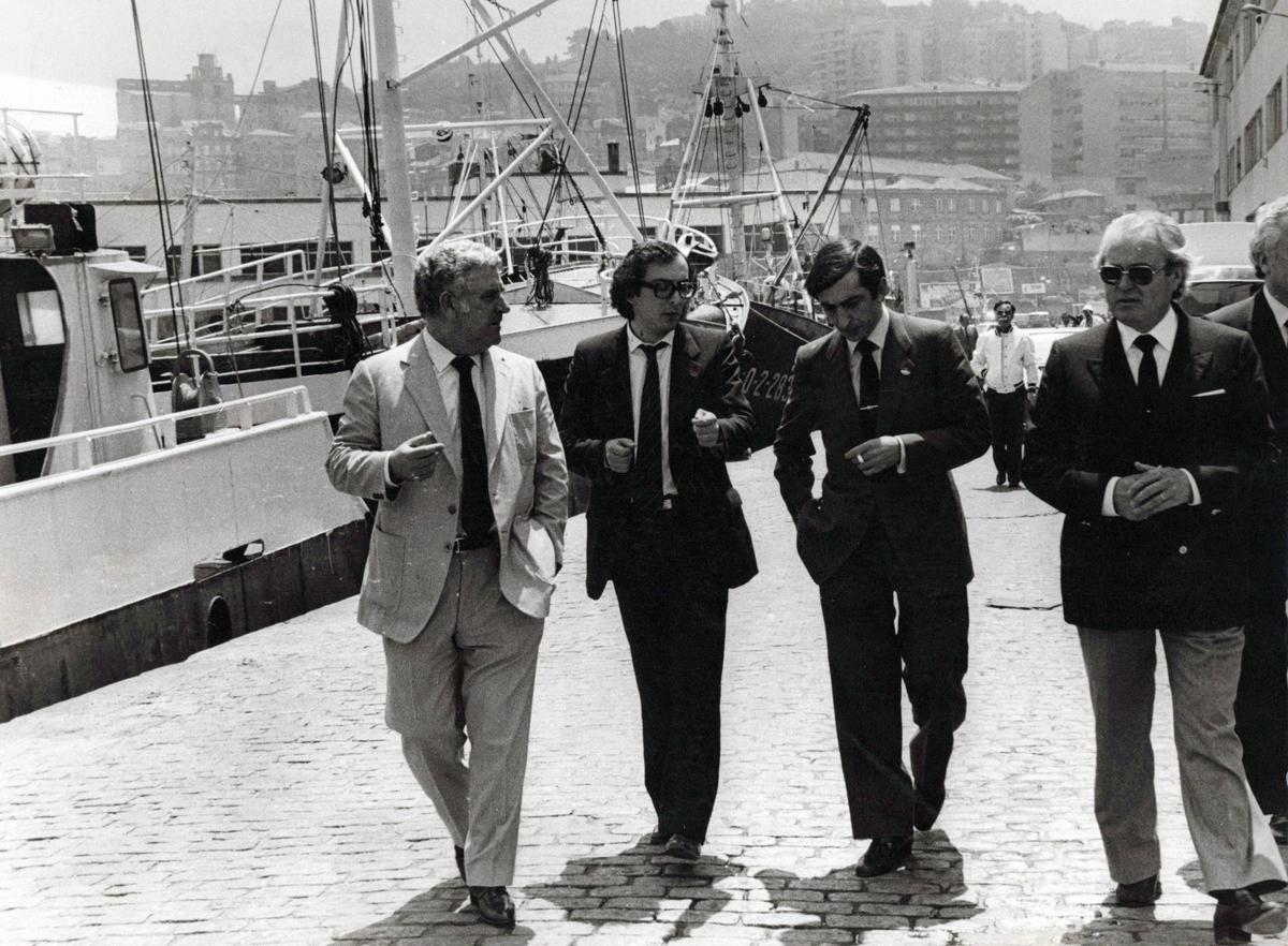 Desde la izquierda, Julio Vieira, Fernando González Laxe, Carlos Molares y Agapito Prado