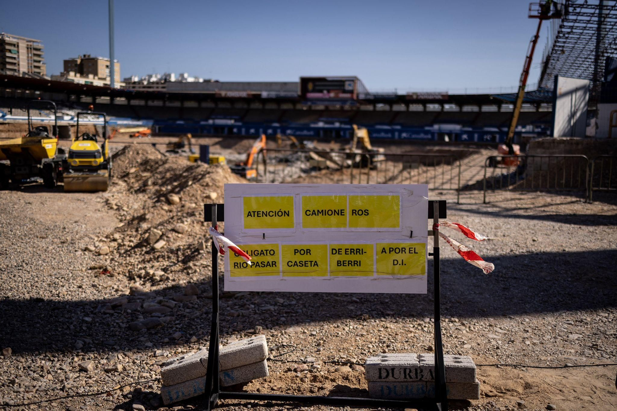 En imágenes | Visita a las obras de La Romareda cuando se cumple un año del inicio de los trabajos