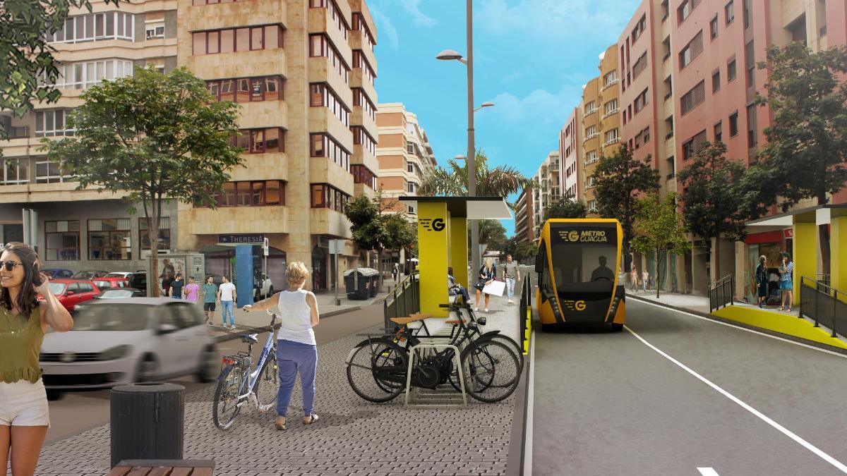 Proyecto del tramo 5.2 de la MetroGuagua