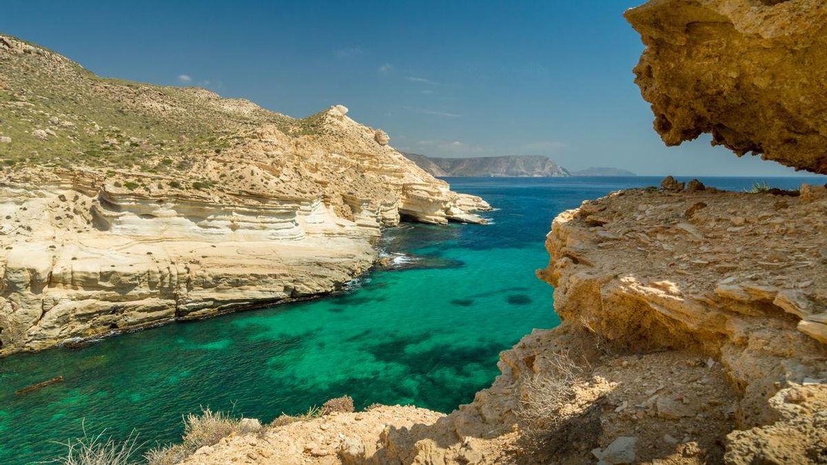 Paisaje de la costa del Parque Natural de Cabo de Gata-Níjar