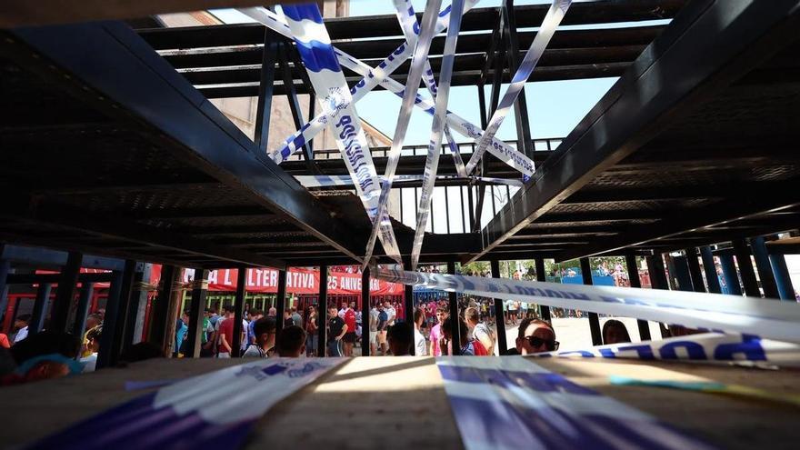 Scare in Burriana as a child falls from a grandstand after a plank gives way