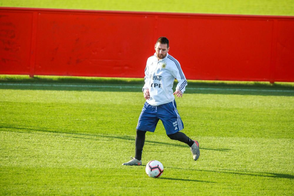 Segundo entrenamiento de la Argentina de Messi en Son Bibiloni