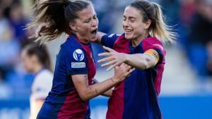 Claudia Pina y Alexia Putellas, jugadoras del Barça femenino.