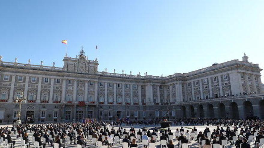 L&#039;acte s&#039;ha fet a la plaça de l&#039;Armeria del Palau Reial a Madrid.
