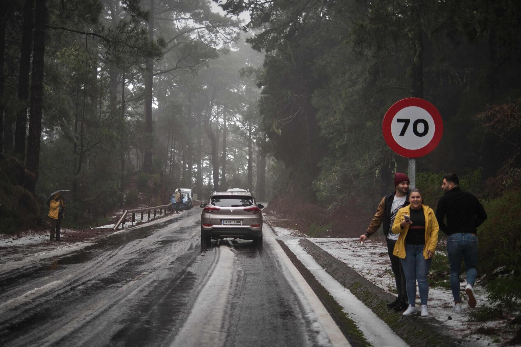 La nieve que dejó 'Filomena' en el Teide