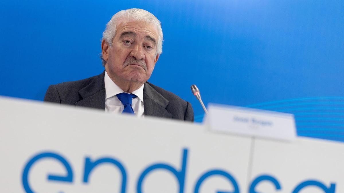El consejero delegado de Endesa, José Bogas, que dejará el cargo en breve fecha,durante la presentación de resultados de la compañía hace un año.