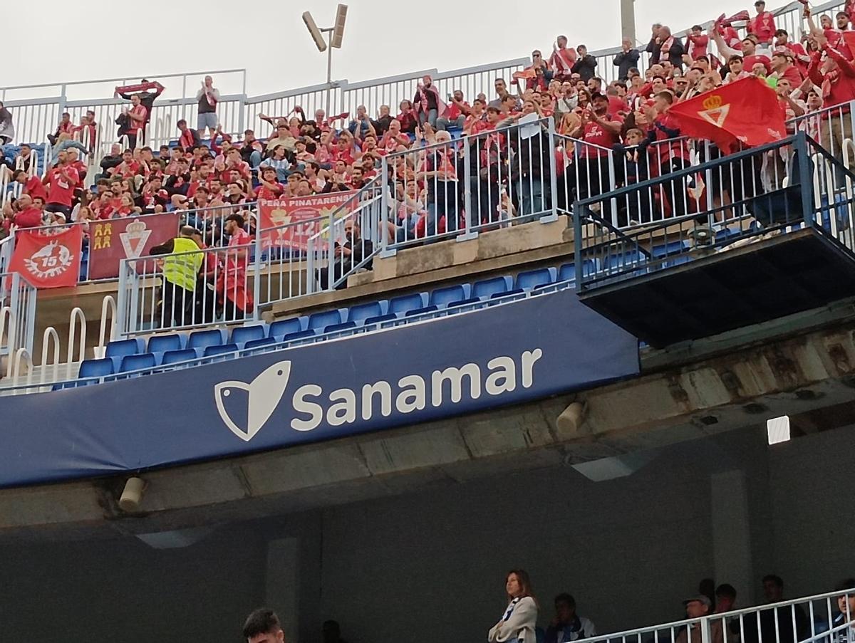 Aficionados del Real Murcia en La Rosaleda