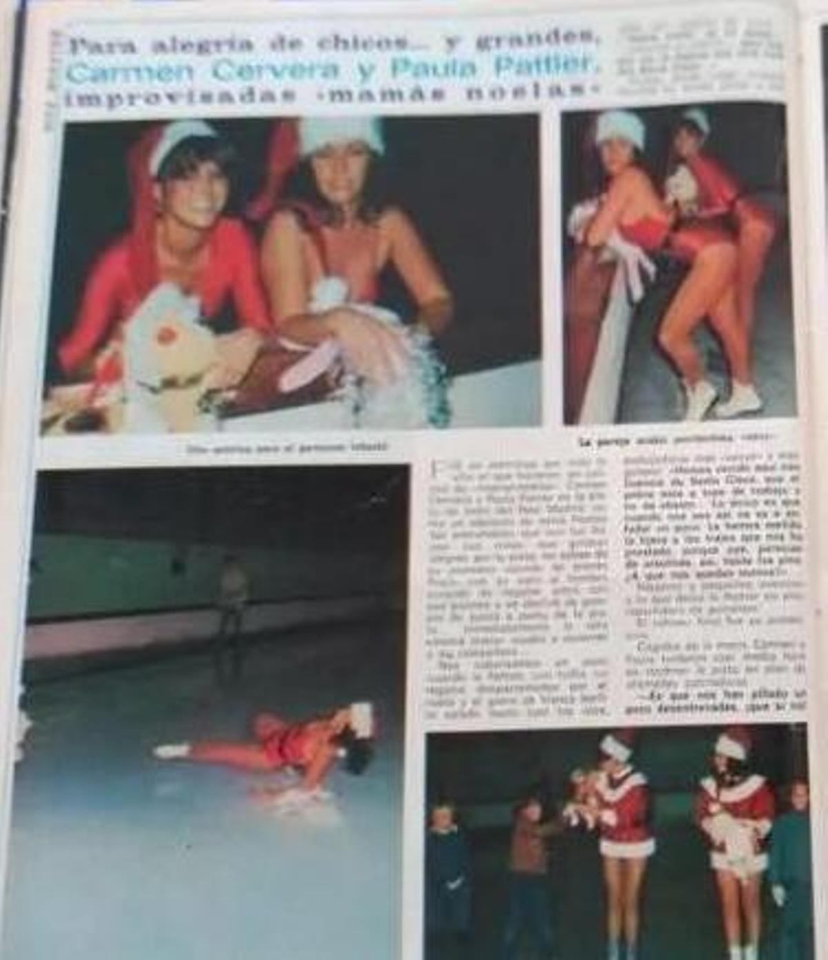 Imágenes de la relación de Tita Cervera y Paula Pattier en una revista.