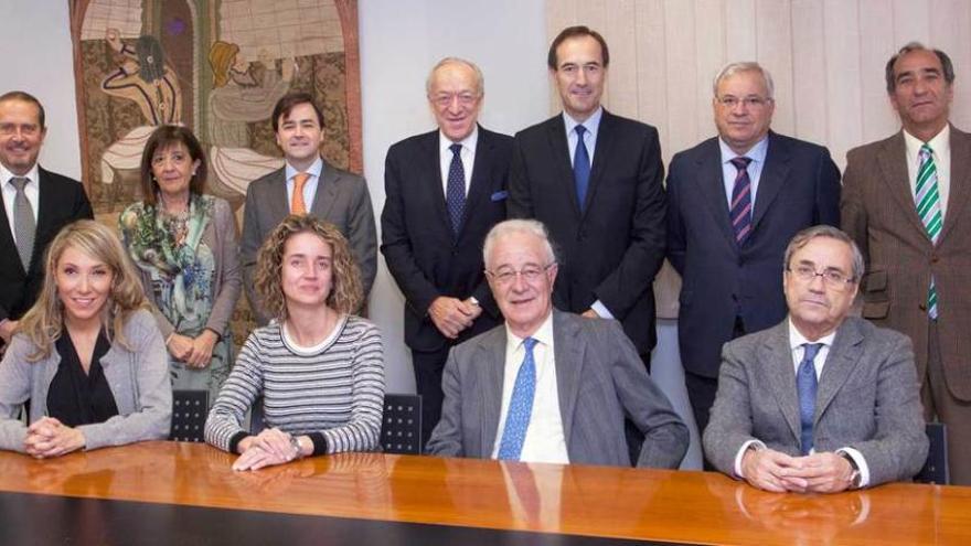 Miembros del consejo consultivo asturiano de Liberbank, ayer.