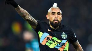 Arturo Vidal con la camiseta del Inter