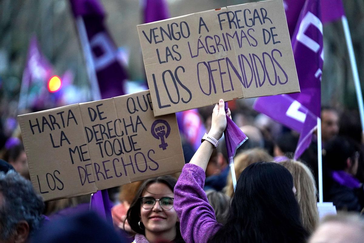 Imágenes de la manifestación feminista en Madrid