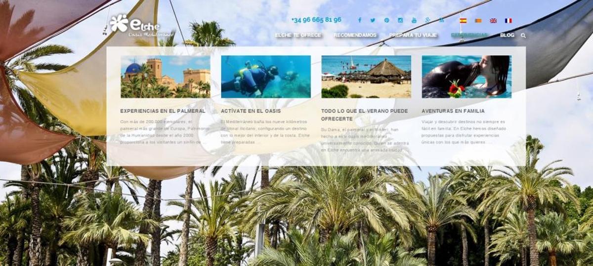 La imagen de la nueva web de Visitelche