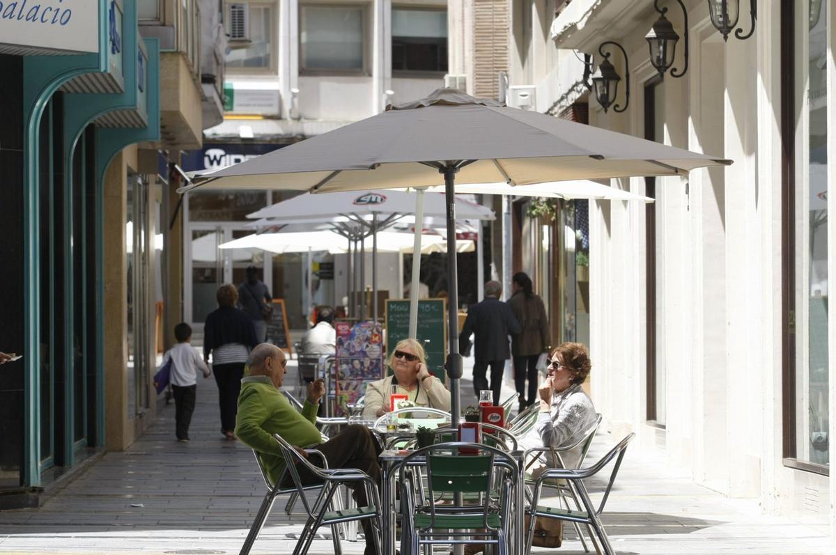 Una calle muy comercial