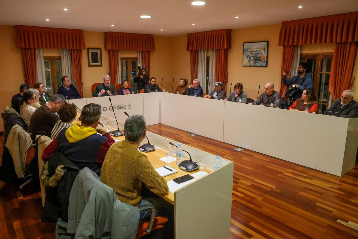 La corporación municipal de O Grove en un pleno anterior.