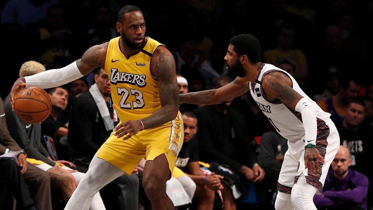 LeBron James enfrentandose a Kyrie Irving en temporada regular