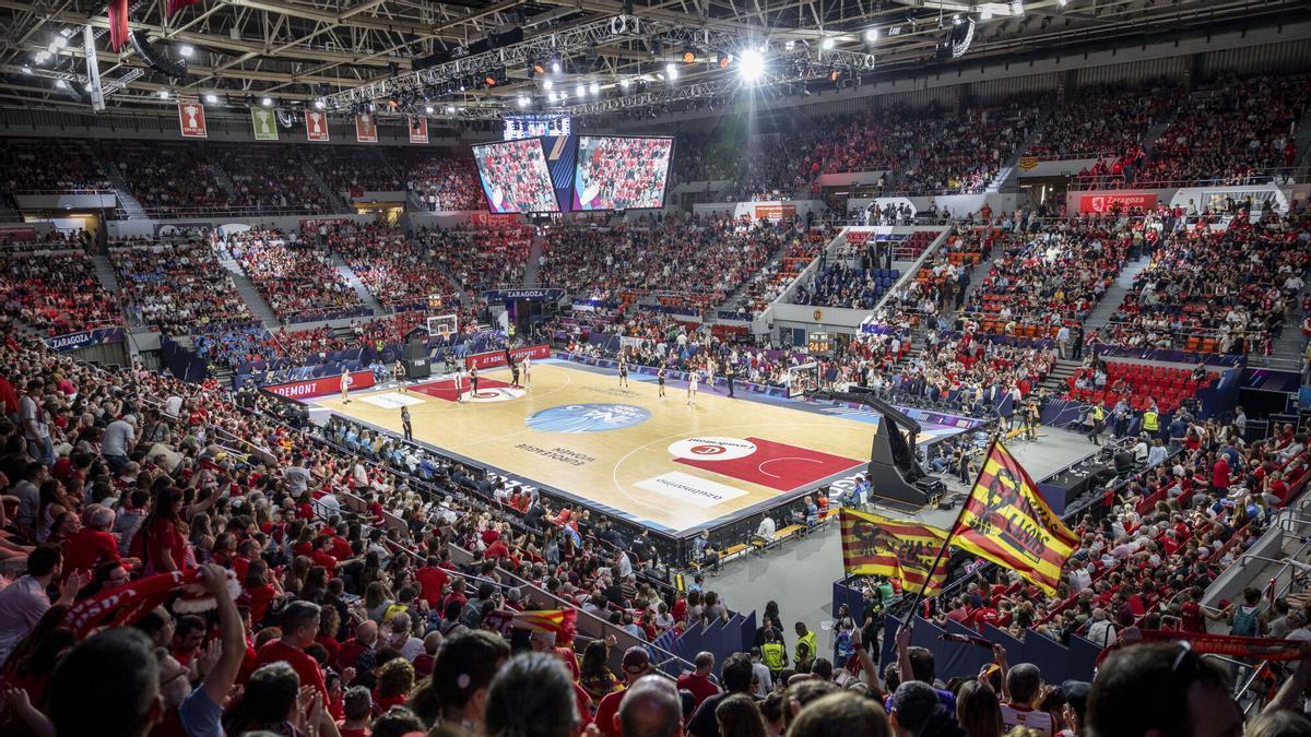 El pabellón Príncipe Felipe, lleno durante la última Euroliga femenina.
