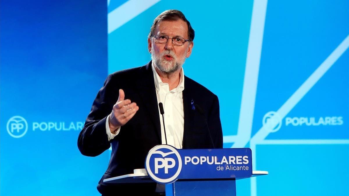 Rajoy, en un mitin del PP.