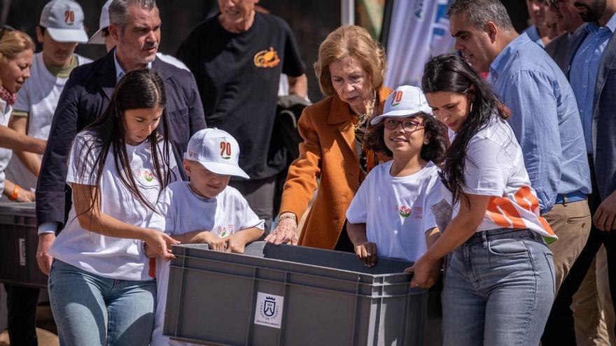 La ruta más medioambiental de la Reina Sofía durante su visita a Canarias