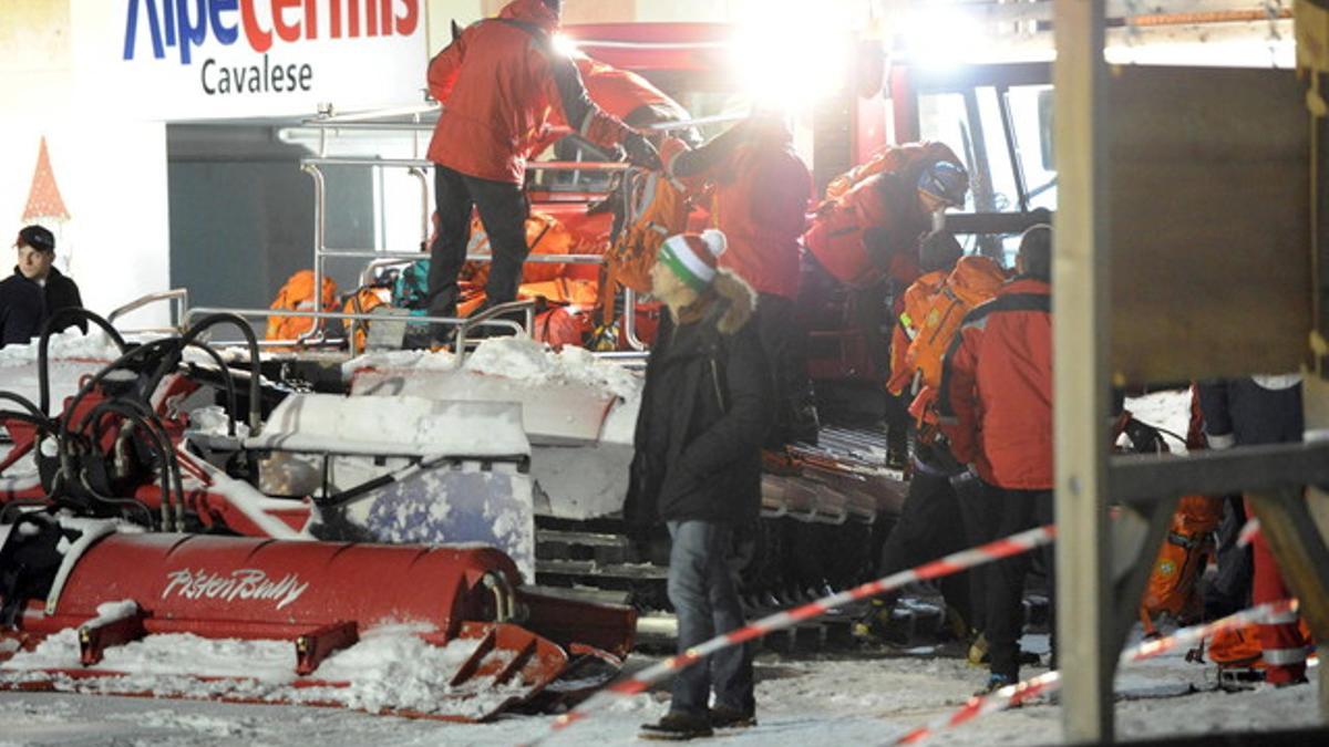 Accidente de unos turistas rusos en Cavalese, Italia