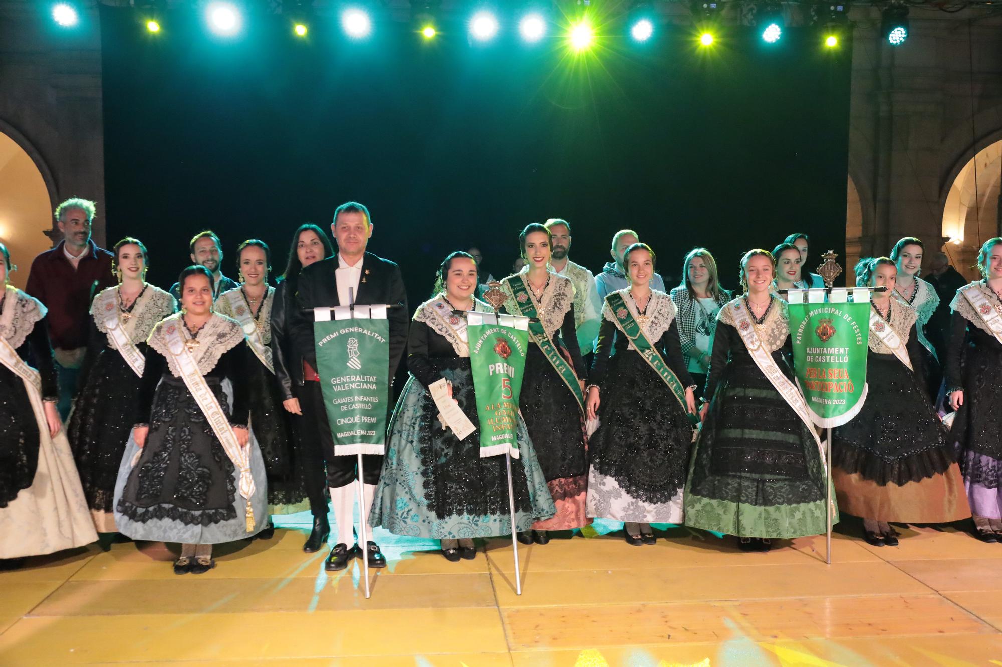 Ceremonia de entrega de premios a las gaiatas