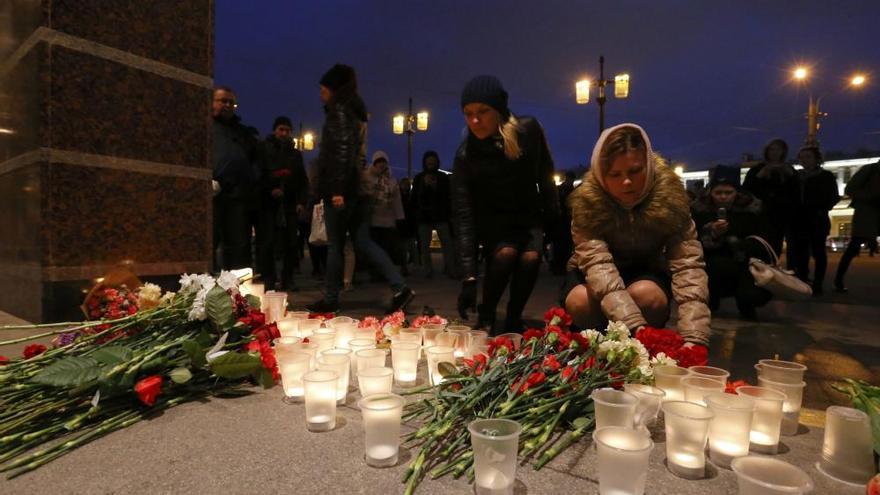 Homenaje a las víctimas del atentado en San Petersburgo