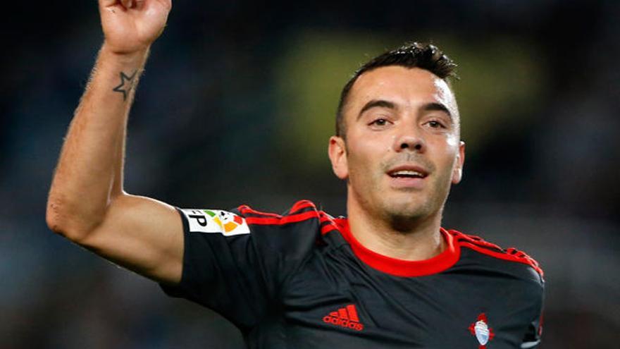 Iago Aspas, en Anoeta. //EFE