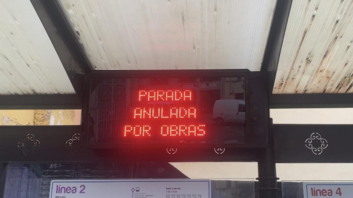 Parada anulada por obras en Zamora.