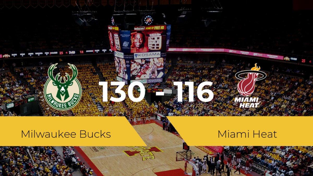 Milwaukee Bucks consigue la victoria frente a Miami Heat por 130-116
