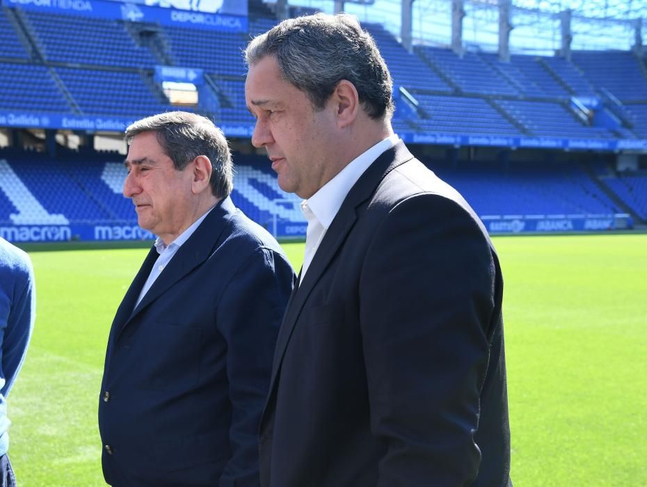 El presidente del Deportivo, Tino Fernández, y el expresidente Augusto César Lendoiro, entre los invitados al preestreno del reportaje 'Informe Robinson: Superdépor, te quiero igual'.