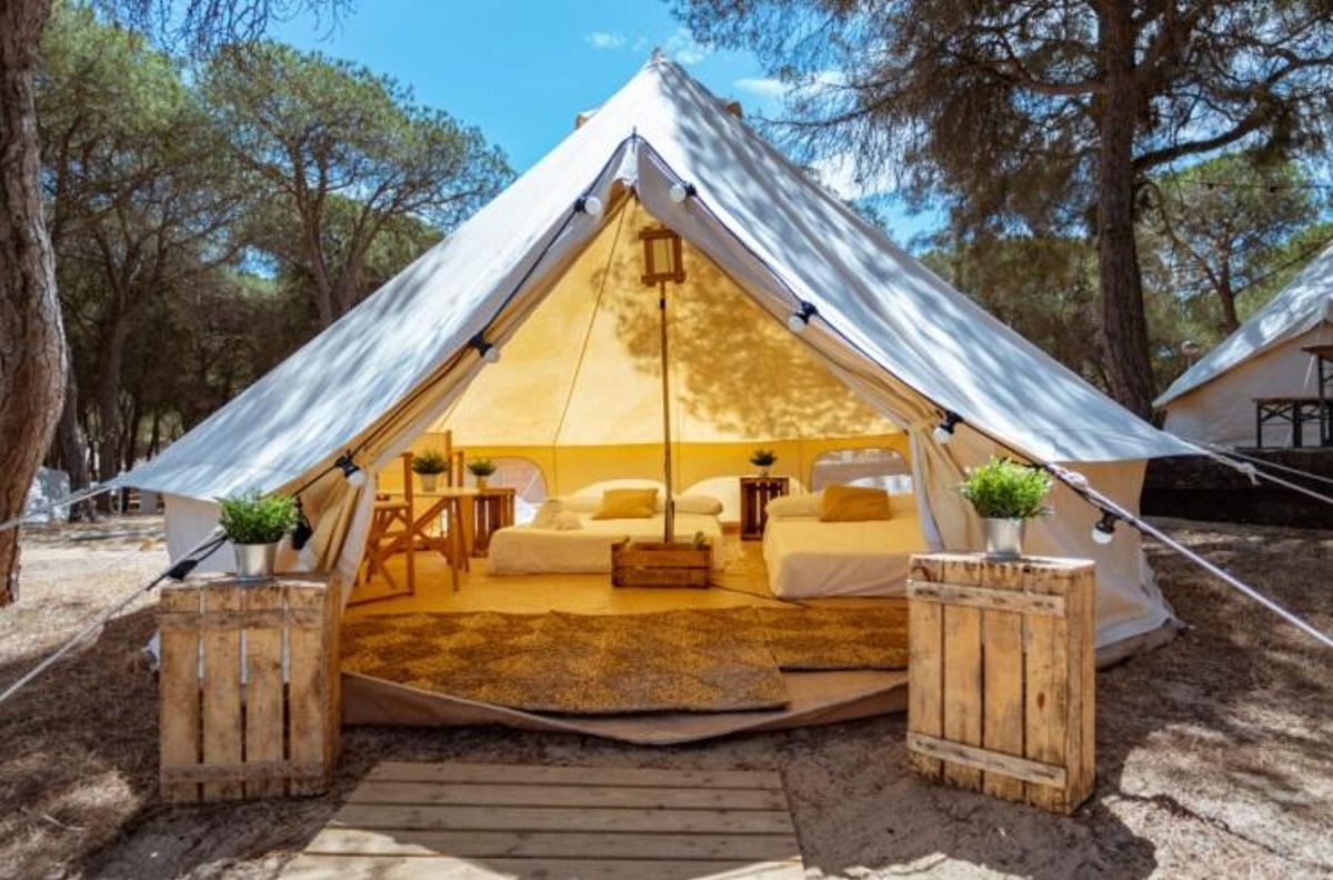 Una de las "habitaciones" del camping de Pechón