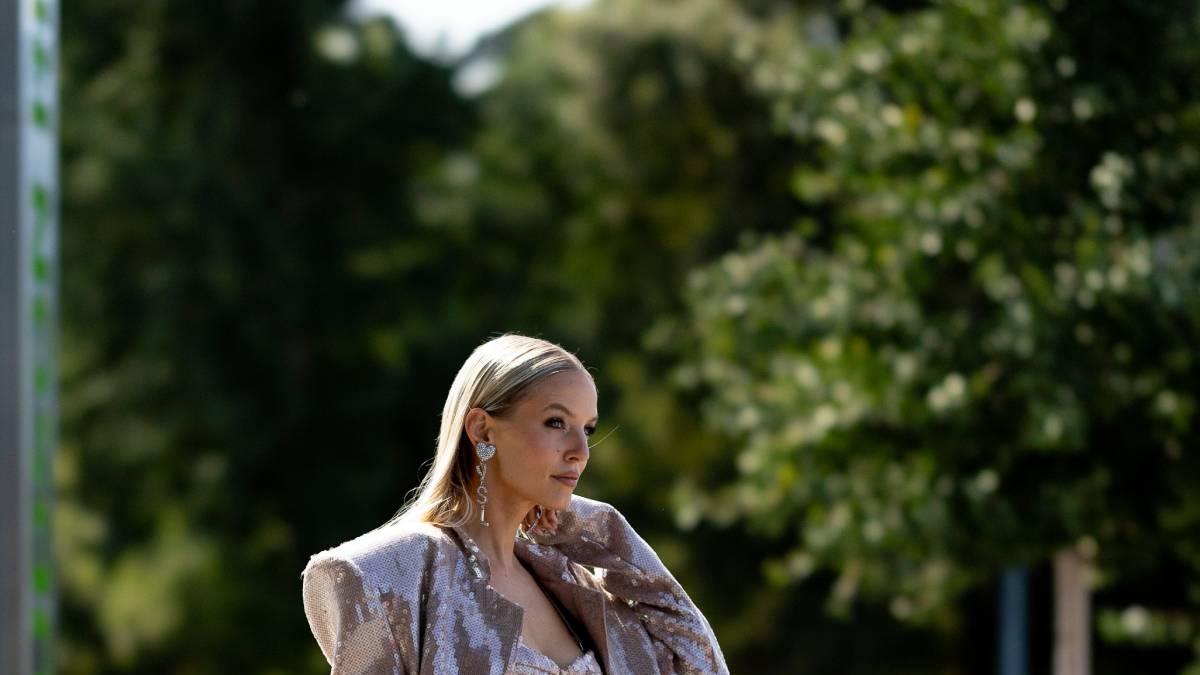 Leonie Hanne en el street style de la semana de la moda de Nueva York