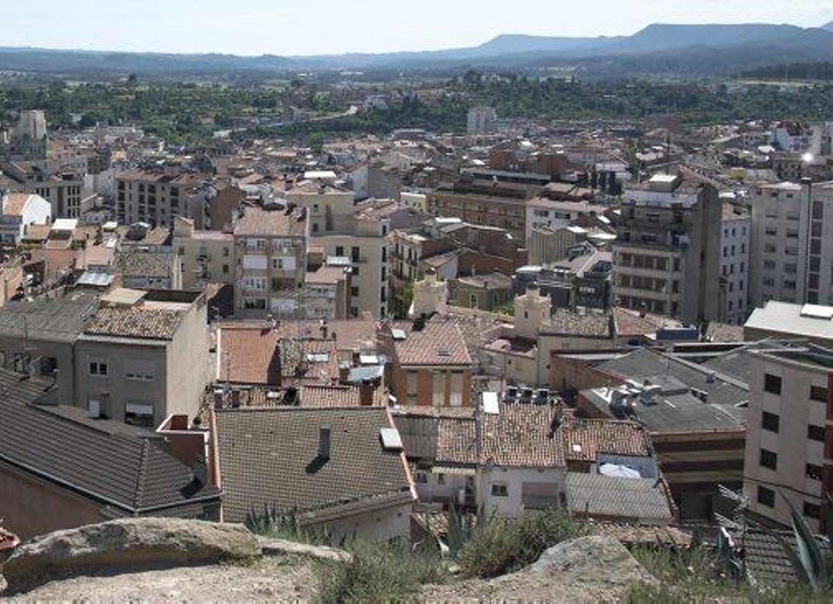 Vista de Manresa des del parc de Puigterrà