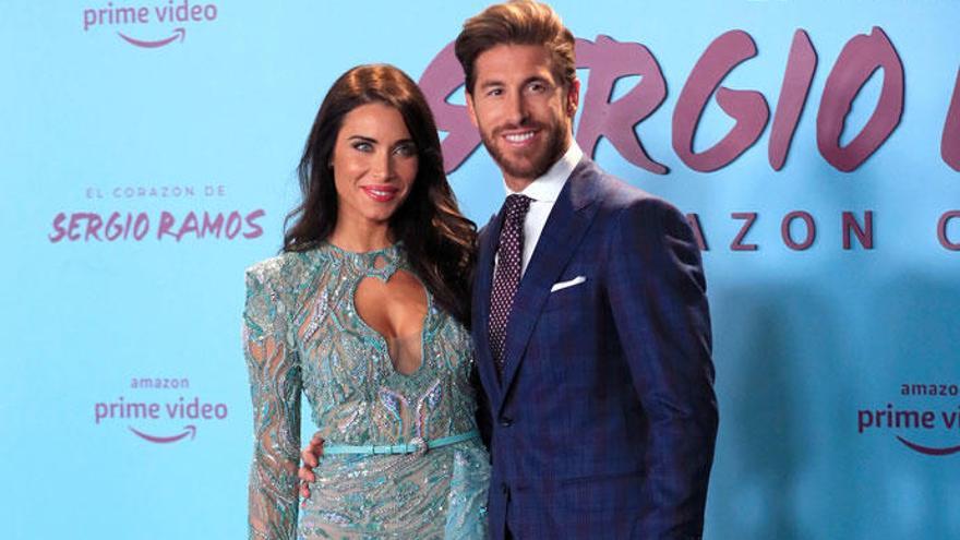 Pilar Rubio y Sergio Ramos, en la presentación de la serie