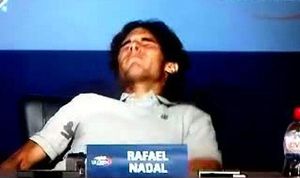 Rafa Nadal pateix rampes en una roda de premsa a Nova York