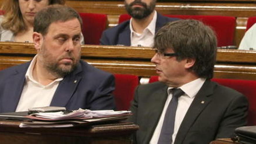 Oriol Junqueras i Carles Puigdemont.