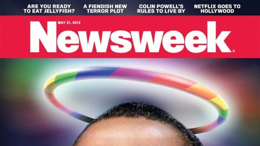 Sobre estas líneas, la portada de «Newsweek». A la derecha, el dibujo de Crumb que rechazó «The New Yorker».