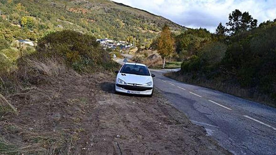 Obras realizadas en la carretera en las cercanías de Porto.