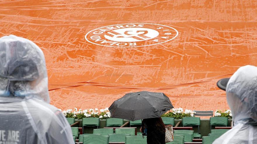 Anulan la jornada de Roland Garros a causa de la lluvia