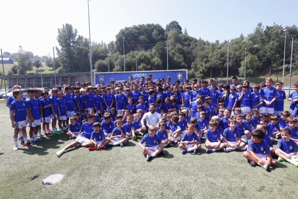 Juan Mata, en el Campus del Real Oviedo