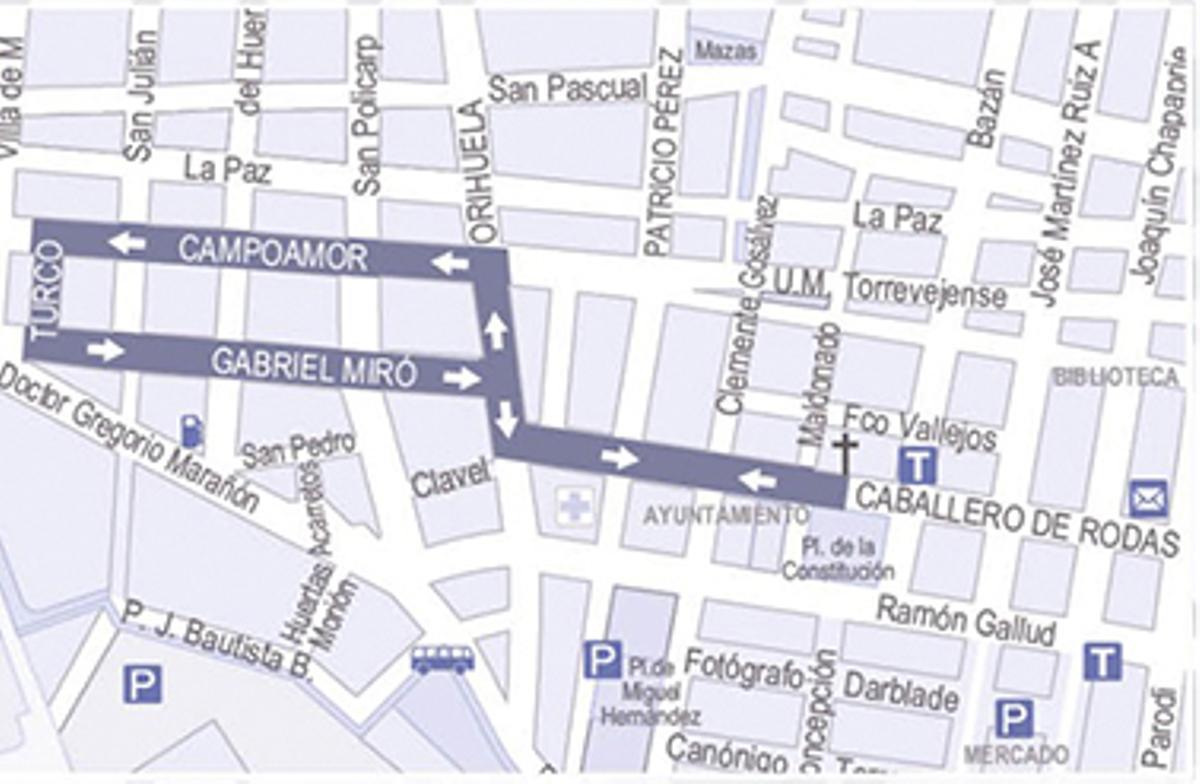 Itinerario procesión del Jueves Santo por el callejón del Turco