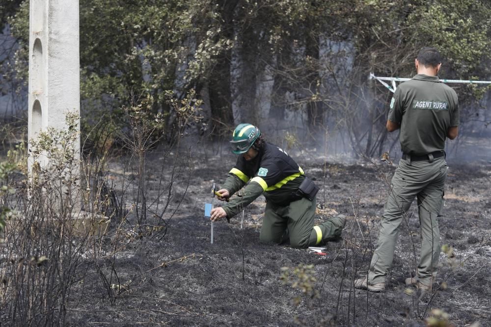 Incendi a Riudellots de la Selva