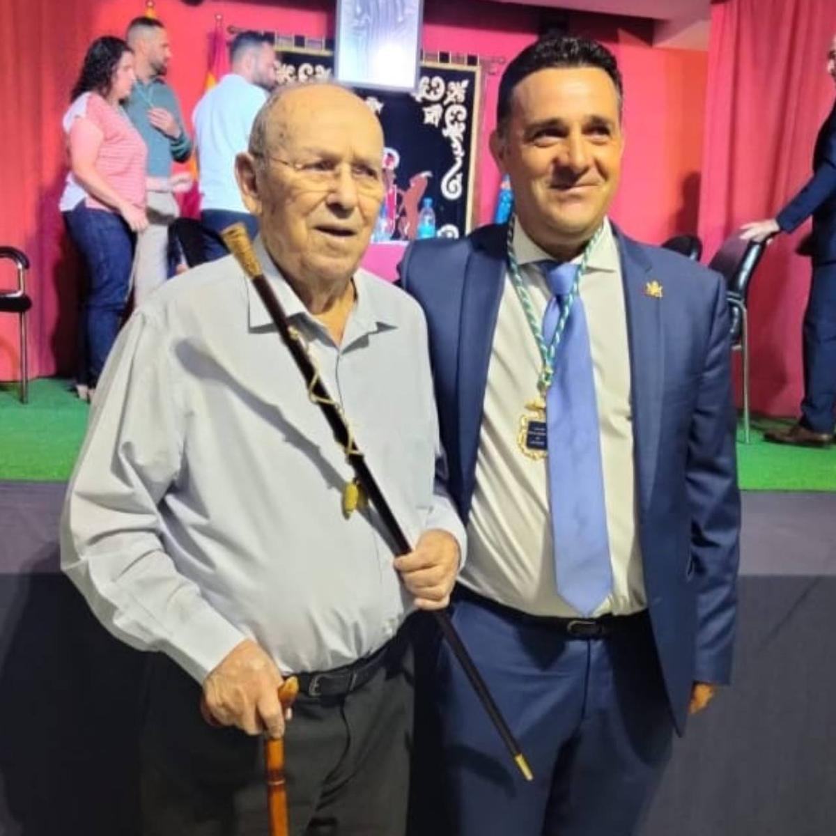Severiano Luján Cabrera y su sobrino Jesús Díaz Luján, actual alcalde de Artenara.