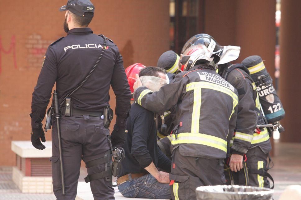 Incendio en una casa en San Antón