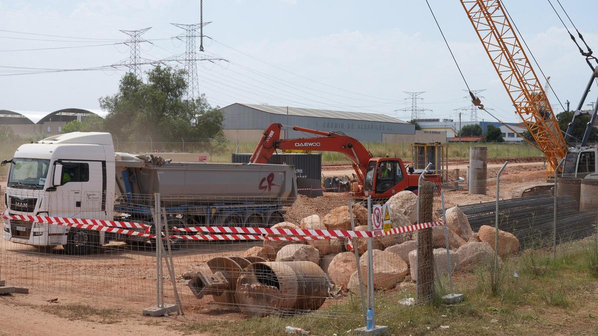 Obras de la primera fase del acceso ferroviario sur a PortCastelló