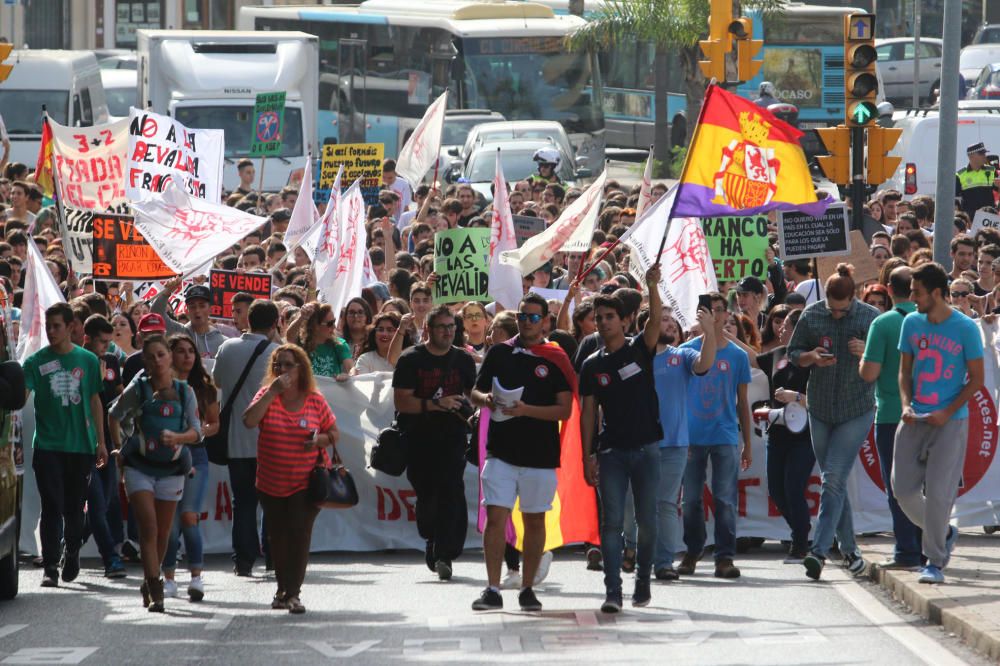 Manifestación contra la reválida en Málaga