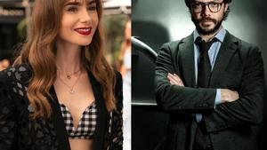 La actriz británica Lily Collins y el actor español Álvaro Morte