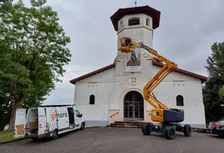 La iglesia vieja de Colloto se acicala para celebrar su centenario