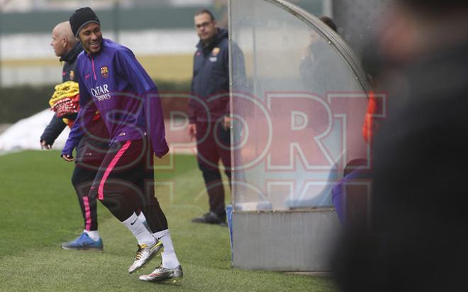 Entreno del FC Barcelona antes del clásico